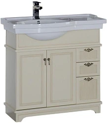 Тумба с раковиной Aquanet Луис 90 L 212782 бежевая