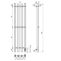 Полотенцесушитель электрический Bonna Asteria 1200x180 BNP-EI4F-dt12018B черный матовый