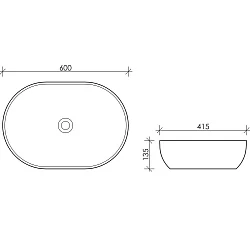 Раковина накладная Ceramica Nova Element CN5009 белая глянцевая