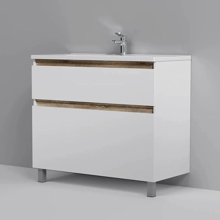 Тумба с раковиной AM.PM X-Joy 100 напольная, белый глянец