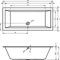 Акриловая ванна Riho Lugo Velvet 180x90 B133001105 белая матовая