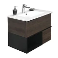 Тумба с раковиной Comforty Франкфурт 60 00004150530CF дуб шоколадно-коричневый