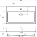 Тумба с раковиной Cezares Molveno 80 beton