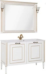 Мебель для ванной Aquanet Паола 120 белый/золото литьевой мрамор