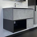Тумба под раковину Comforty Франкфурт 75 00-00011080CF бетон светлый