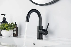 Смеситель для раковины Aquatek Европа AQ1307MB матовый черный