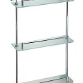 Полка Bemeta Omega 104202132 тройная, хром
