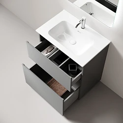 Тумба с раковиной Sancos Folk Floor 70 напольная, Ergraut soft