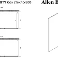 Боковая стенка Allen Brau Priority 80см 3.31014.BA профиль серебро браш, стекло прозрачное