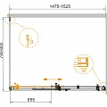 Душевой уголок Cezares Stylus-Soft 150x80см STYLUS-SOFT-AH-1-150/80-C-Cr хром, стекло прозрачное