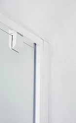 Душевая дверь в нишу Cezares 90см RELAX-90-P-Bi-R профиль белый, стекло рифленое