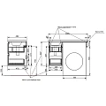 Тумба с раковиной Эстет Dallas Luxe 100 ФР-00002313 левая, белая глянцевая