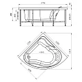 Акриловая ванна Radomir Vannesa Альтея 125x125 см 2-01-0-0-1-219 белая глянец