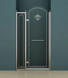Душевая дверь в нишу Cezares 120см RETRO-A-B-12-120-CP-Cr-L профиль хром, стекло прозрачное с узором