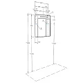 Зеркало-шкаф Aquaton Сильва 60 1A216202SIW60 дуб фьорд