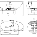 Ванна из искусственного камня Salini PAOLA 172x83 отдельностоящая 101512SM белая матовая