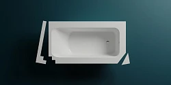 Ванна из искусственного камня Salini ORLANDA 190x100 встраиваемая 102014M белая матовая