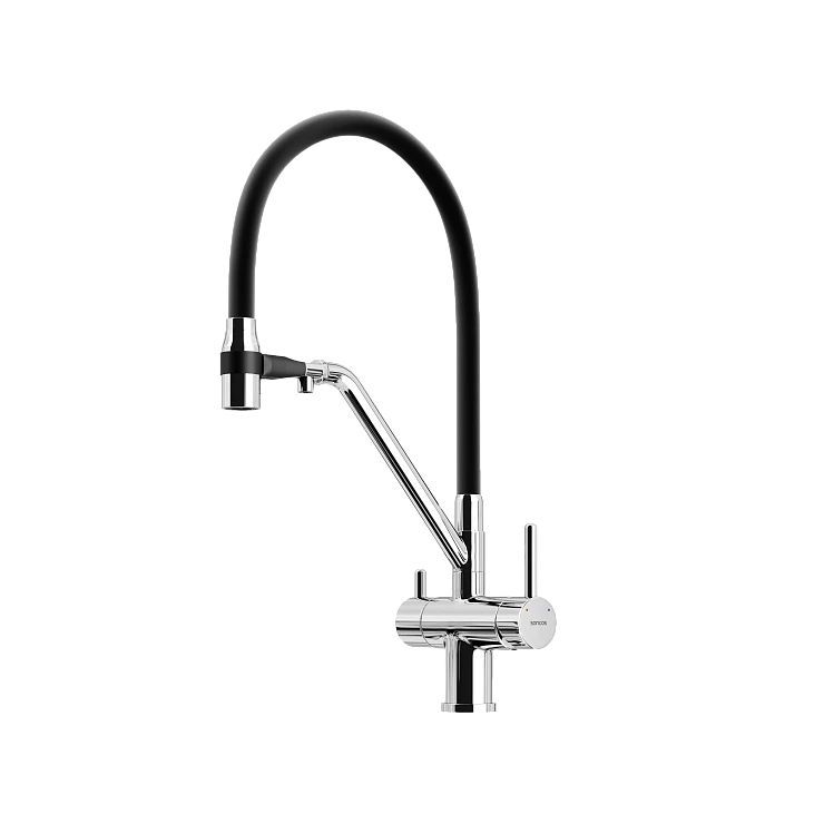 Смеситель для кухни Sancos Dora SC4003CH хром/черный