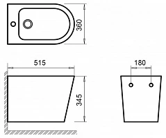 Биде подвесное BelBagno Flay-R BB053BH белый глянец