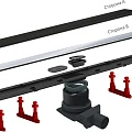 Душевой лоток Pestan Confluo Frameless Line 75 13701205 черный глянцевый