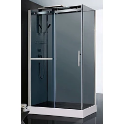 Душевая кабина Orans SR 120х80см 8629ED0 без крыши, профиль хром, стекло графит