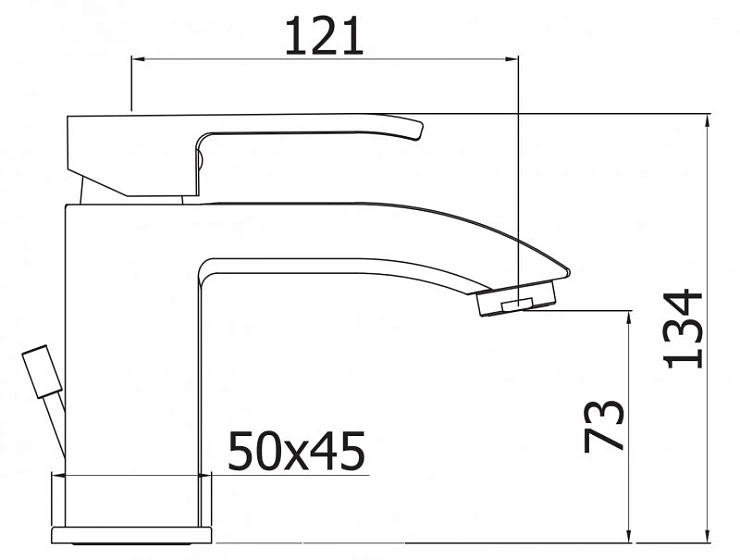 Смеситель для раковины Cezares Livello LIVELLO-LSM1-01-W0 хром