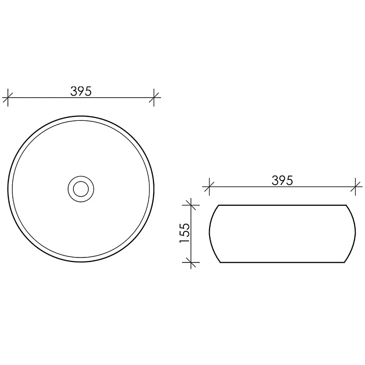 Раковина накладная Ceramica Nova Element CN6001 белая глянцевая