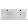 Раковина встраиваемая BelBagno 120см BB1200-2-ETL двойная, белая глянец