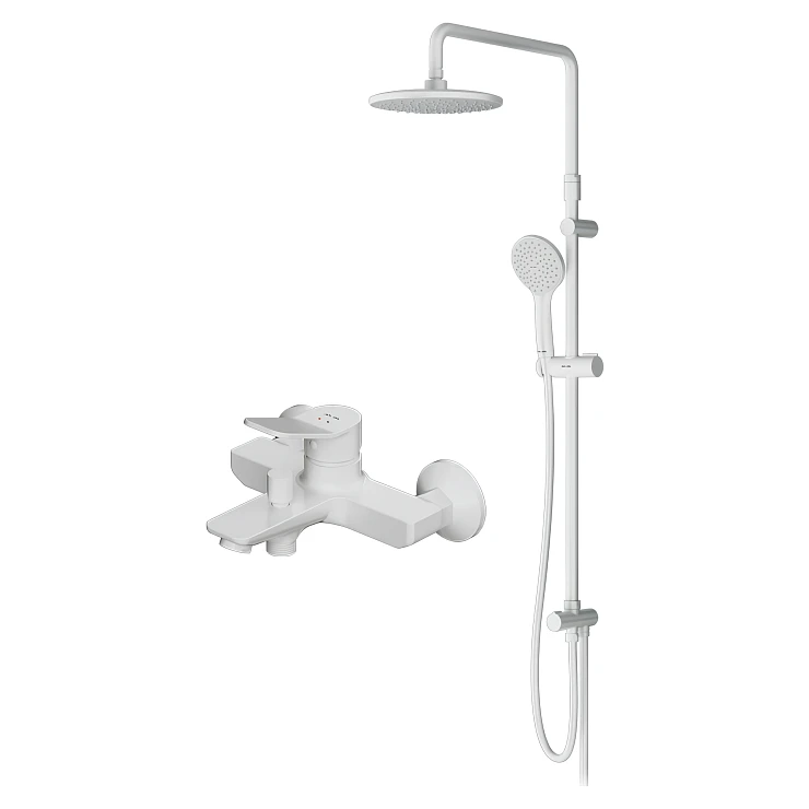 Душевая стойка AM.PM X-Joy F43885A14 со смесителем, белый