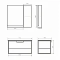 Тумба с раковиной Comforty Бонн 90 00-00001949CF дуб дымчатый