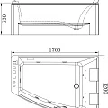 Акриловая ванна Orans BT-65100 XR 170x120см 65100XR с гидромассажем, белая глянцевая