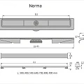 Душевой лоток Berges C1 Norma 70 095038 черный матовый