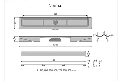 Душевой лоток Berges C1 Norma 70 095038 черный матовый