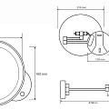 Косметическое зеркало с подсветкой Bemeta 112101149  латунь
