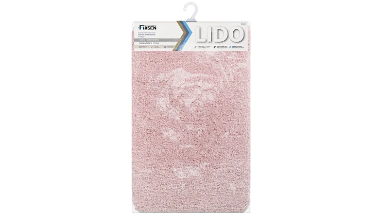 Коврик для ванной Fixsen Lido 50x80 см FX-3002B розовый