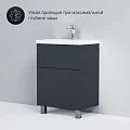 Тумба с раковиной AM.PM Gem 60 напольная, графит матовый