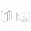 Душевой уголок RGW Classic CL-48 100x160см 32094806-11 профиль хром, стекло прозрачное