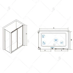 Душевой уголок RGW Classic CL-48 130x100см 32094803-011 профиль хром, стекло прозрачное