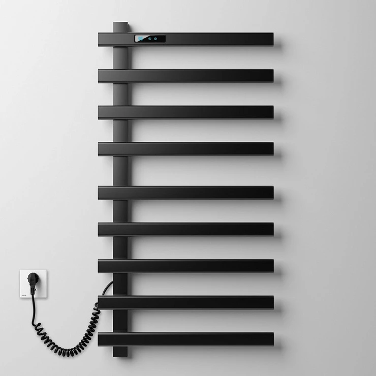 Полотенцесушитель электрический Black & White N-355 B 92x48см 355BI черный матовый