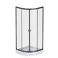 Душевой уголок AM.PM X-Joy 80x80см W88G-205-080BT профиль черный, стекло прозрачное