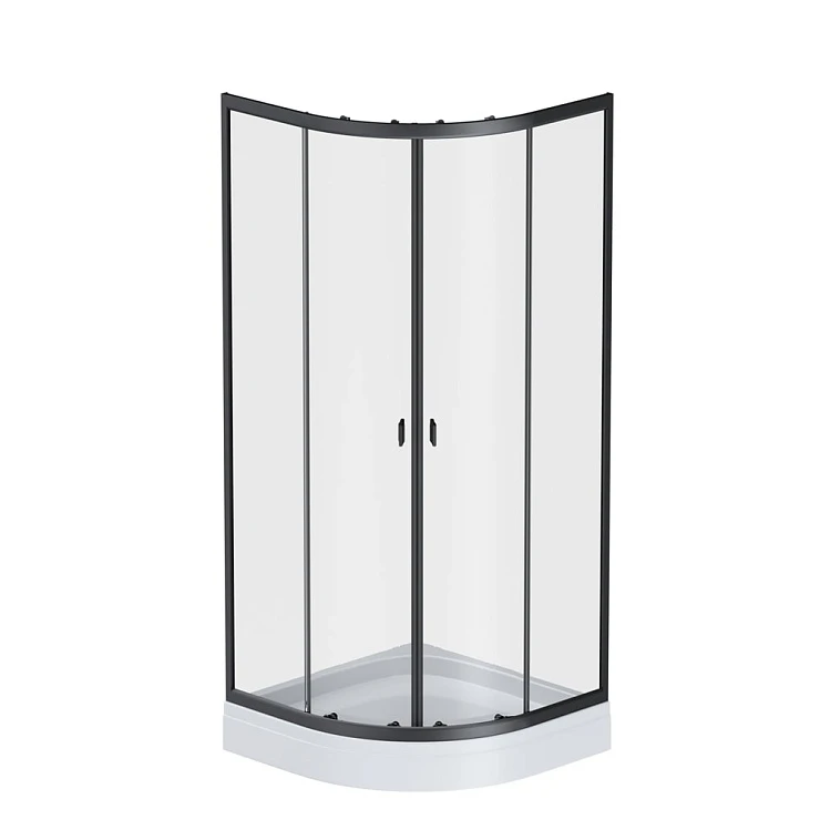 Душевой уголок AM.PM X-Joy 80x80см W88G-205-080BT профиль черный, стекло прозрачное