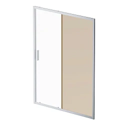 Дверь душевая в нишу AM.PM Gem W90G-150-1-195MBr Стекла прозрачное, бронзовое; профиль хром матовый