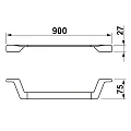 Полотенцедержатель Art&Max Gina AM-G-2736-90-Nr черный матовый