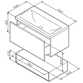 Тумба под раковину AM.PM Gem 75 M90FHX07521WG белый