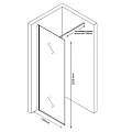 Душевая стенка BERGES SKY 120x200см 064005 профиль хром, стекло прозрачное