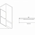 Шторка на ванну ABBER Immer Offen 100x140см AG70100B профиль черный, стекло прозрачное