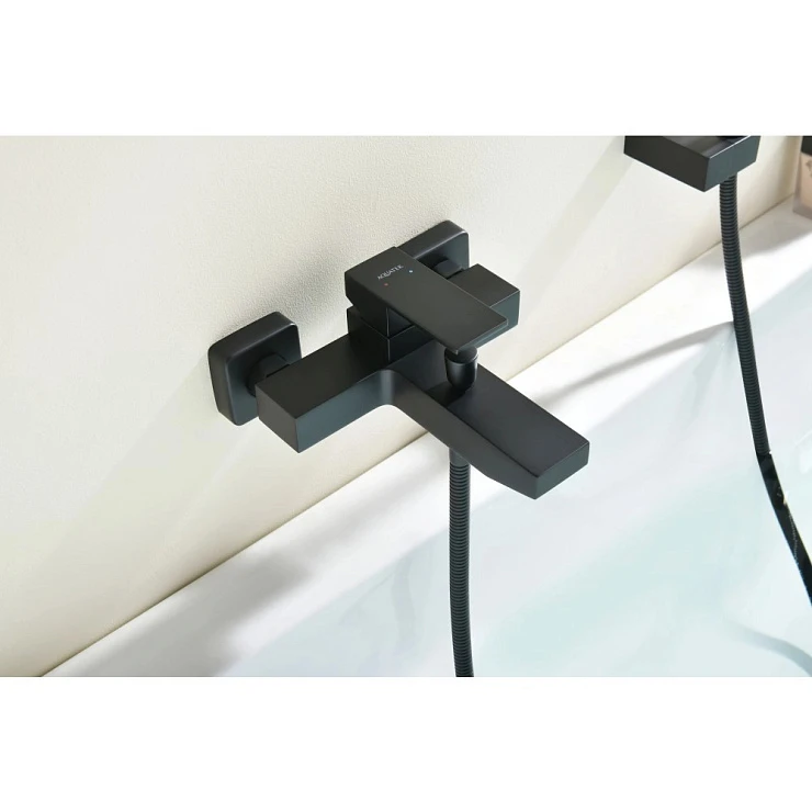 Смеситель для ванны с душем Aquatek Либра AQ1649MB матовый черный