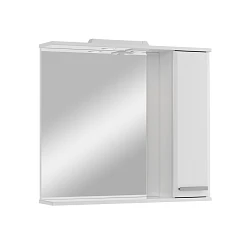 Зеркальный шкаф подвесной SanStar Аура 80 для ванной комнаты белый