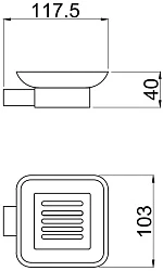 Мыльница для ванной Allen Brau Infinity 6.21004-31 белый/черный матовый