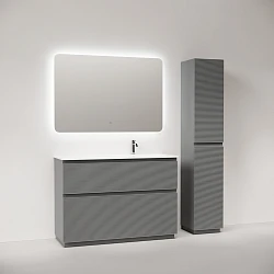 Тумба с раковиной Sancos Folk Floor 120 правая, напольная, Ergraut soft